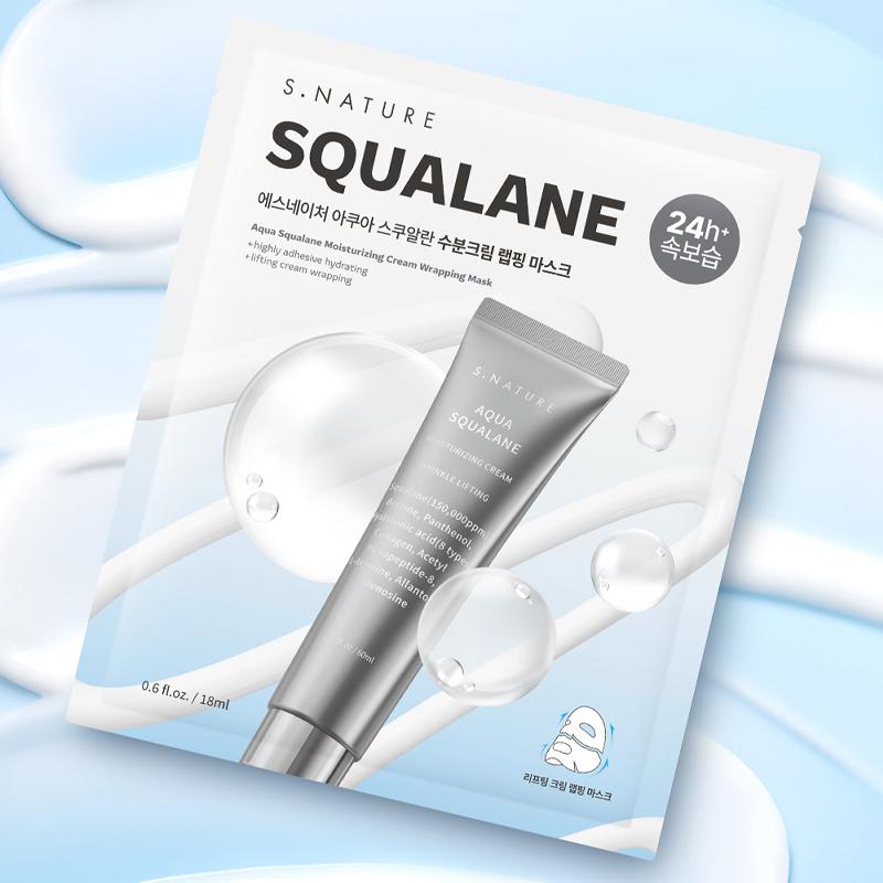 S.NATURE Aqua Squalane Moisturizing Cream Wrapping Mask 18ml*4EA