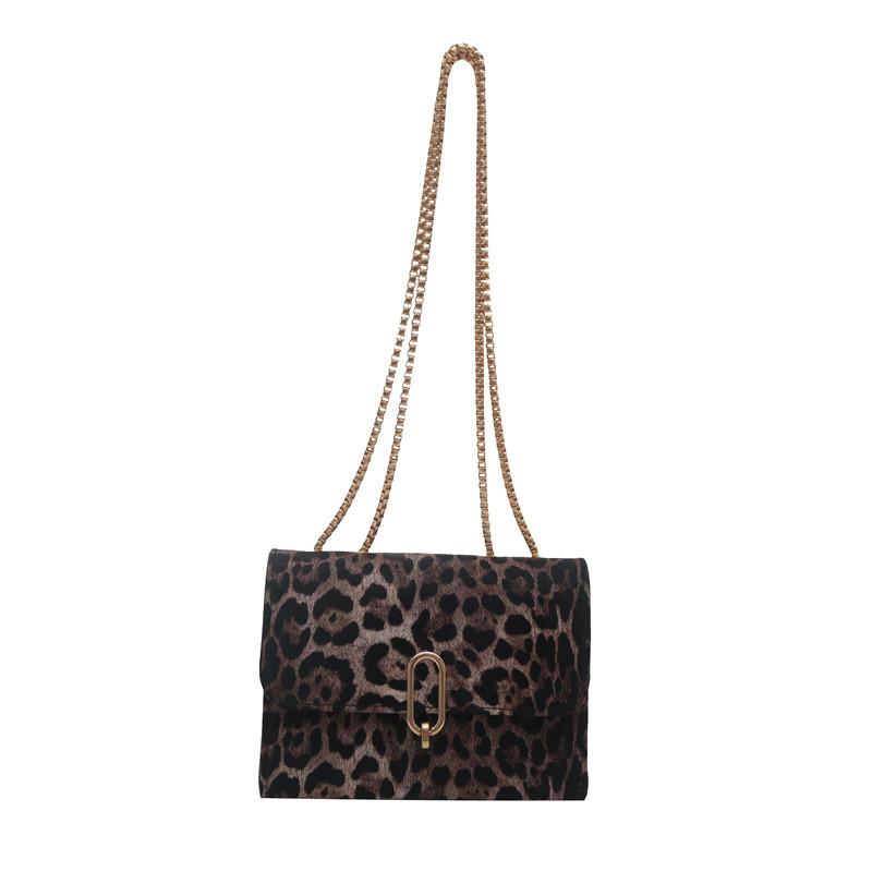 Stylish Women's Leopard Print Small Shoulder Bag For Autumn Winter Commute