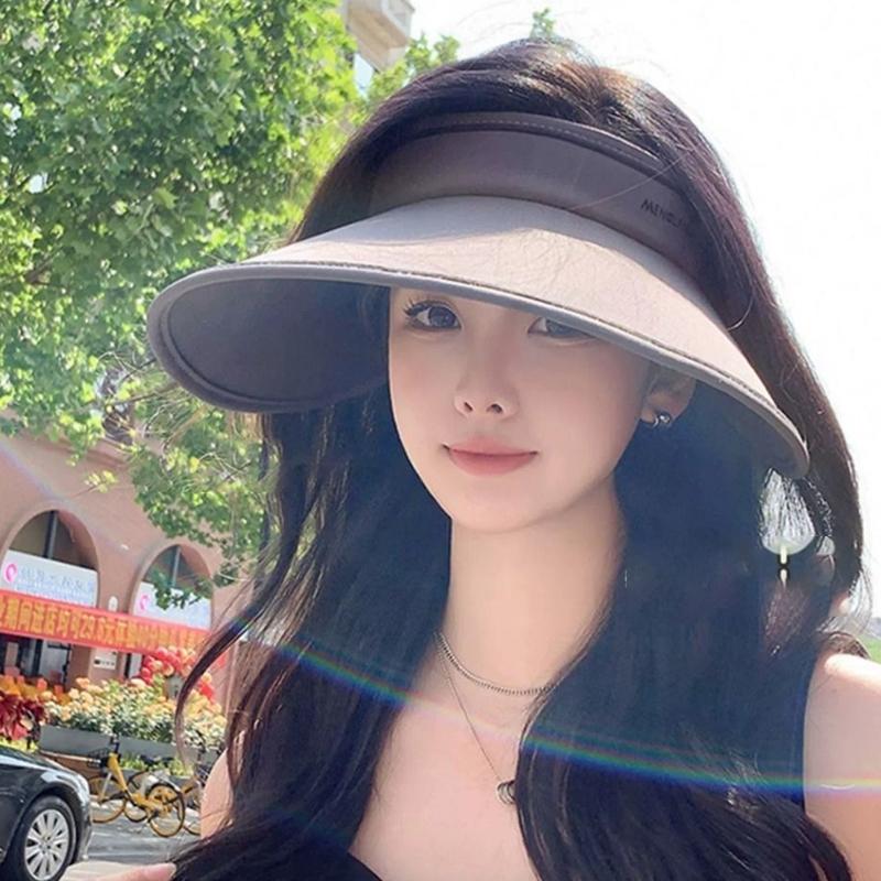 Women'S Summer  Outdoor Wide-Brimmed Ice Silk Sunshade Hat Vent Hat Breathable Sun Hat
