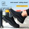 Herren Fliegengewebte Arbeitsschuhe Anti-Quetsch- und Durchtrittssicher Verschleißfest Bequem Atmungsaktiv Sportliche Arbeitsschuhe