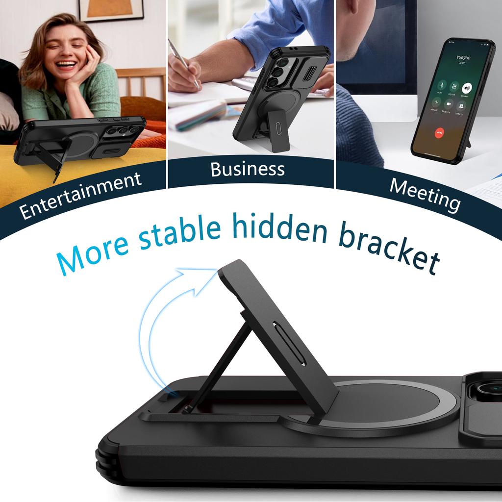 Objektivabdeckung Hülle für Samsung Galaxy S25 FE S24 Plus S25 Ultra 5G Ständer Heavy Duty Armor Cases