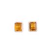 Citrine Gemstone 925 Stamped Silver Jewelry Zircon Earrings 0.57" For Women Gift CZE-6-2