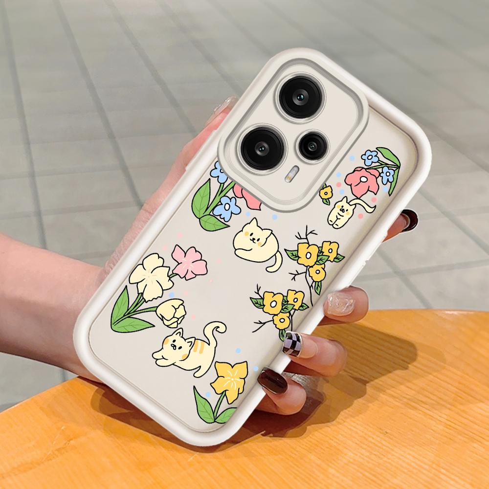 Soft Silicone Square Ladder Printing Pattern Phone Casing Full Cover Camera Shockproof Protection Rubber Case for Xiaomi Redmi