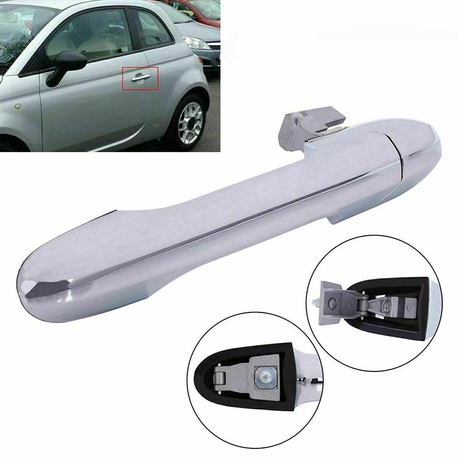 Chrome Car Front Side Hand Exterior Door Handle Universal For Fiat 500 735592026