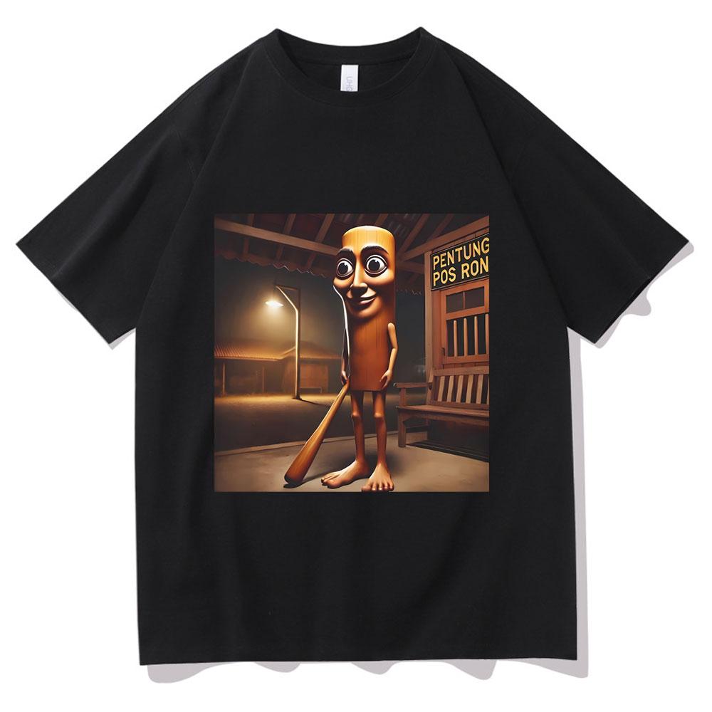 Tung Tung Tung Sahur Funny Baseball Bat Mugshot Tshirt Male Aesthetic Streetwear Men Women Casual Humor Short Sleeve T Shirts