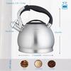 Easyworkz Whistling Stovetop Tea Kettle, Wide Mouth, Stainless Steel, with Loud Whistle, 2.3 Liters