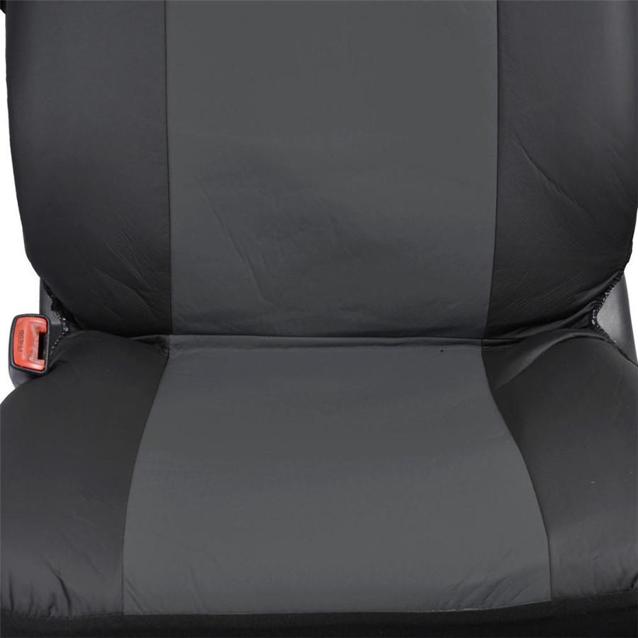 PU Leather Universal Full Car Seat Covers Set Black Waterproof Car Interiors