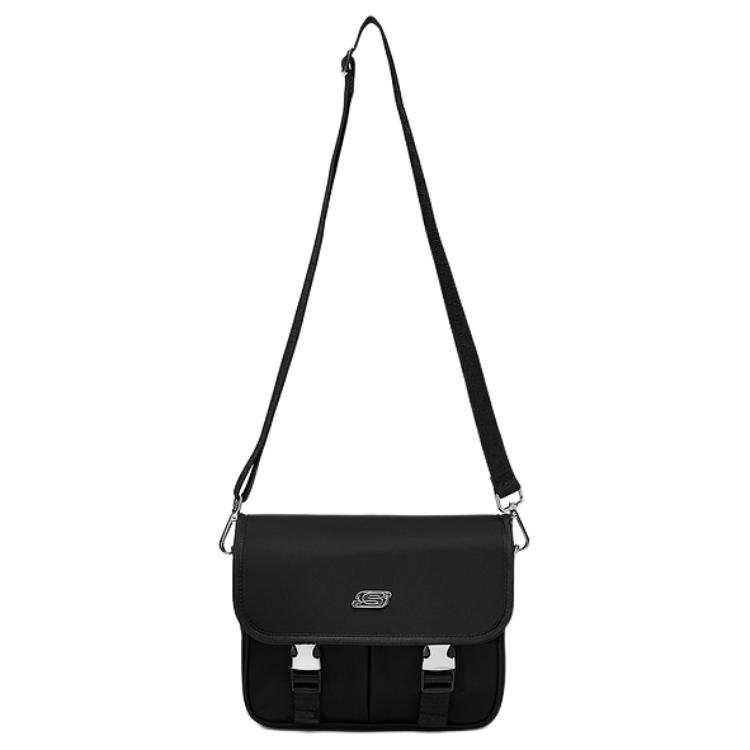 

New Skechers Fabric Shoulder Bag, Crossbody Bag Unisex Black L324U093-0018 25.9*9.9*19.1CM