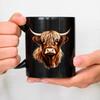 Ceramic Mugs, Black Highland Cattle, Animal Prints, Coffee Teacups, Home Office, Gifts