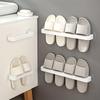 Wall-Hanging Shoe Organizer Rack Plastic Storage for Slippers & Shoes, Ideal for Bathroom, Bedroom, Home & Dorm Use