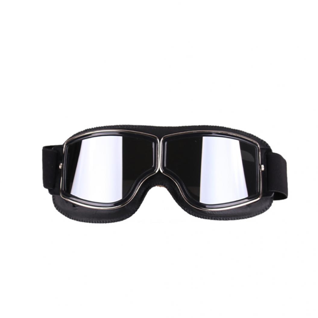 

Унисекс винтажные мотоциклетные ветрозащитные пылезащитные очки пилота для Harley чёрный/серебряный