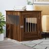 VidaXL Dog Cage Furniture, Dog Kennel with Lockable Door, Dog House, Side Table, Oak 838336