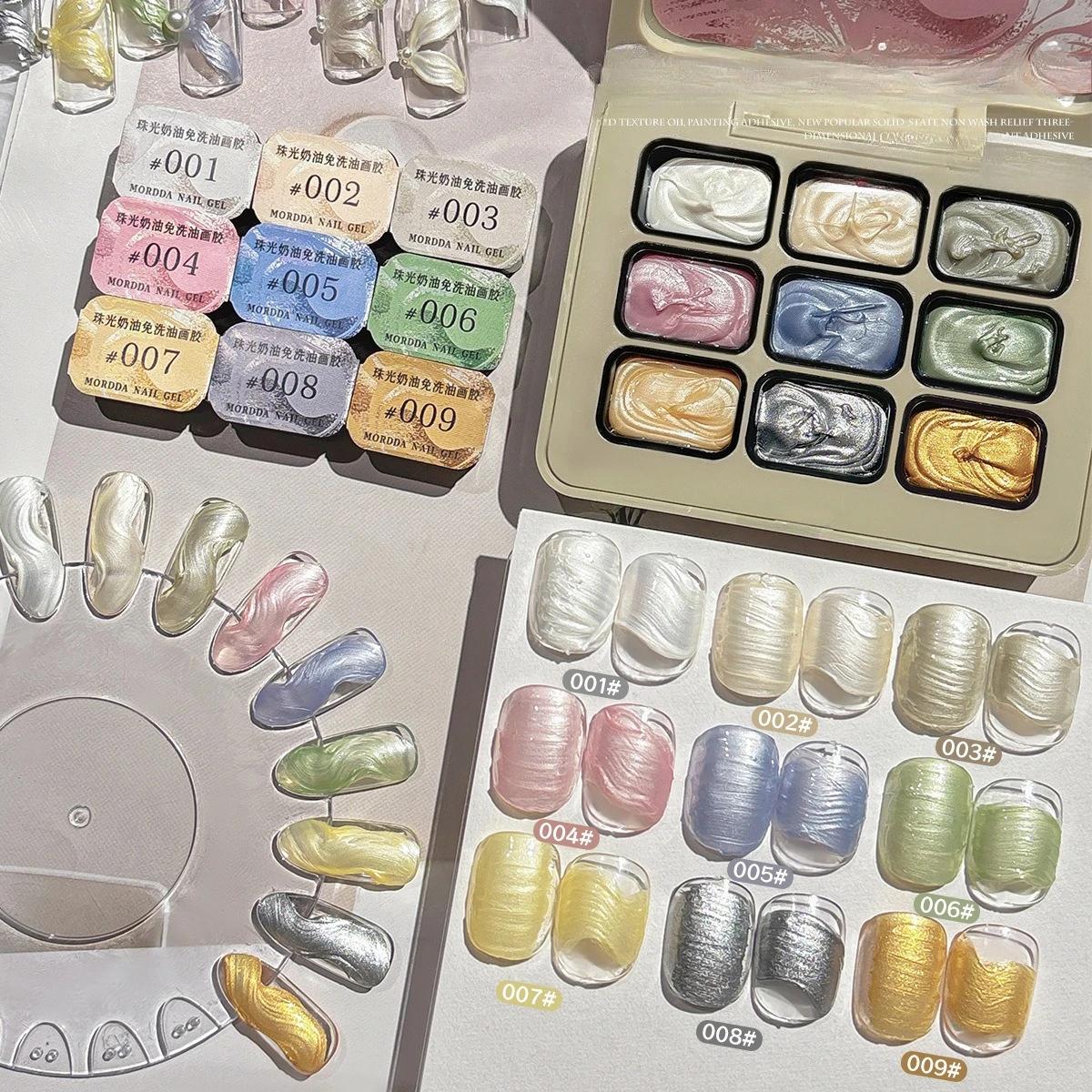 

2025 New 2.5gx9Colors Aurora Powder Shell Polish Fairy Powder Cream Popularity Brocade Powder Solid State Solid Nail Art