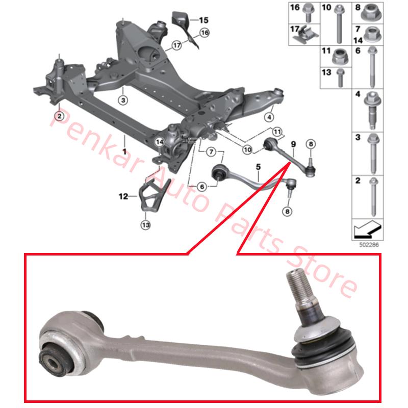 

31106870971 31106870972 Передній важіль підвіски підходить для BMW X3 G01 X4 G02 Right