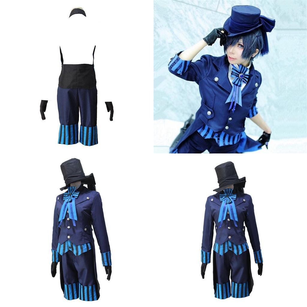 Costum Uniformă Cosplay Albastru Ciel Phantomhive Black Butler Kuroshitsuji Atrăgător Pentru Toate Ocaziile