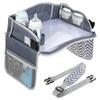 Kids Car Seat Tray Foldable Travel Children's Table Lap Tray Portable Waterproof Multiple Pockets for Dining Drawing