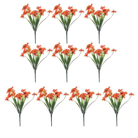 Artificial Flowers Adjustable Height Fade-Resistant Handmade Realistic Silk Petals No Watering Sunlight Floral Display Arrangement