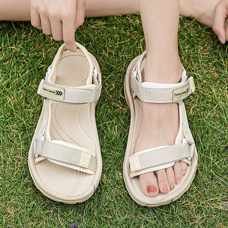 

Летняя минималистичная и модная уличная пляжная обувь для пар, повседневные сандалии и тапочки 40 бежевый