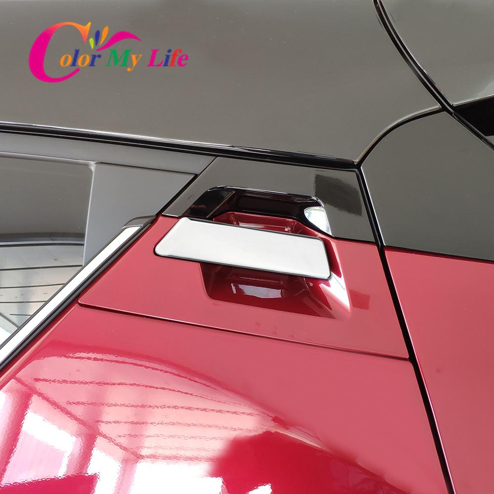 2Pcs/Set ABS Chrome Rear Door Handle Protection Cover Back Door Handle Trim for Toyota C-HR CHR 2016-2023