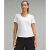 LoVe V Neck T shirT shorT serVe sTripe whiTe Black