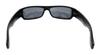 Locs Mad Dog Hardcore Gangster Cholo Narrow Rectangular Black Sunglasses, Color
