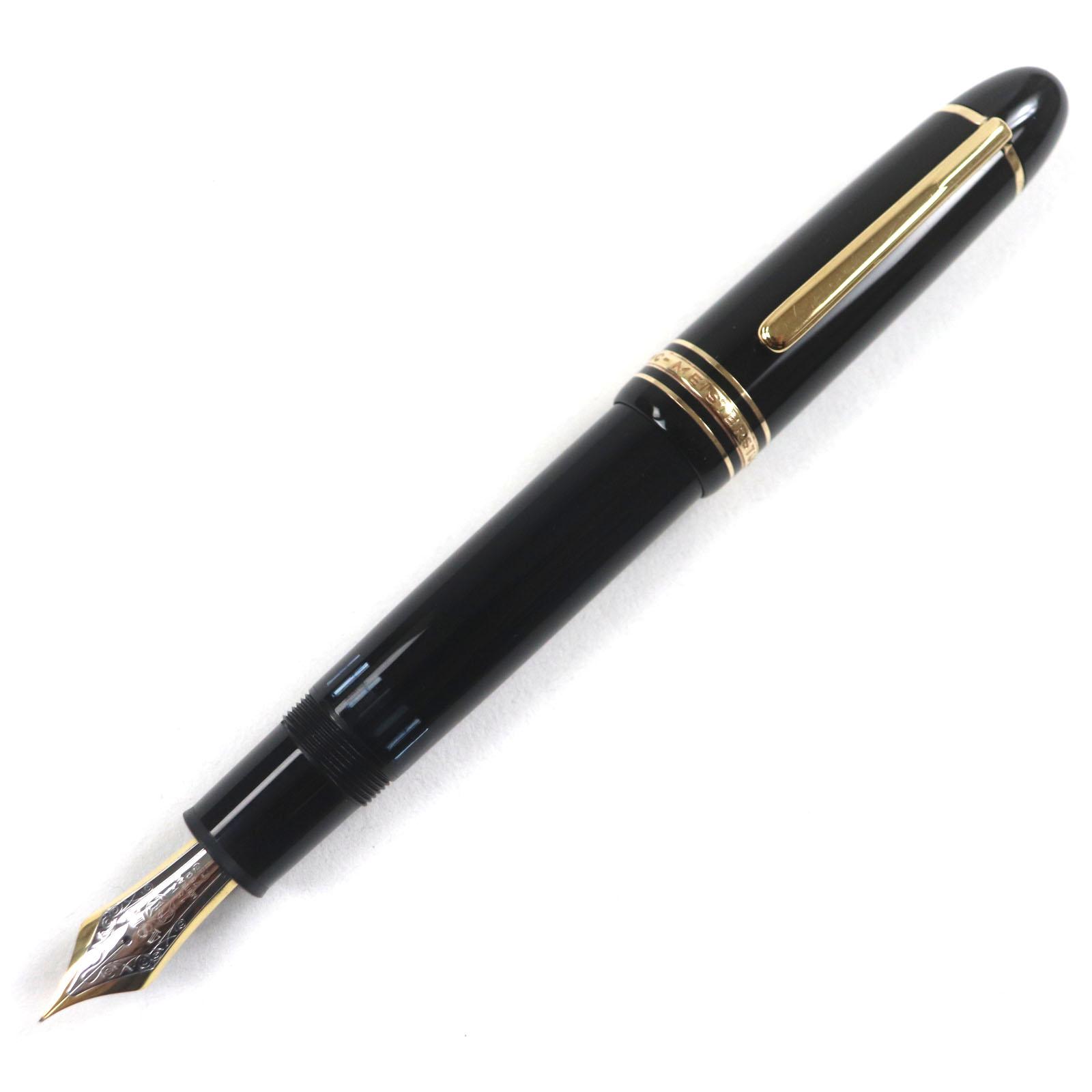 

Very Good MONTBLANC fountain pen Meisterstck 149 white star Black gold 18K mens Used