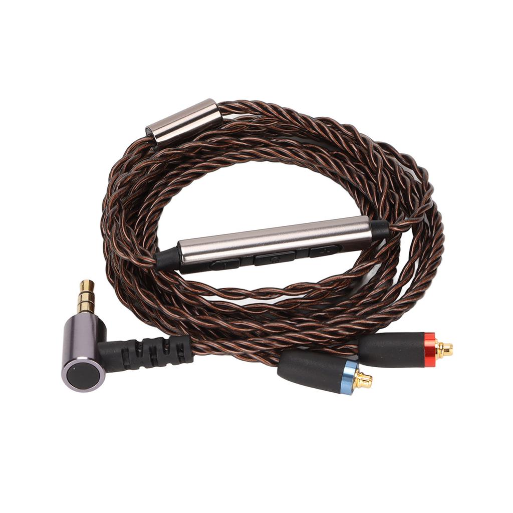Headphone Cable Silver Plated Copper Wire High Resolution MMCX 3.5mm Headphone Cable with Volume Microphone Control