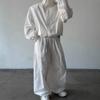 Womens Casual Fashion Solid Color Drawstring Tracksuit 2 Piece Set Long Sleeve Jacket Pants Streetwear
