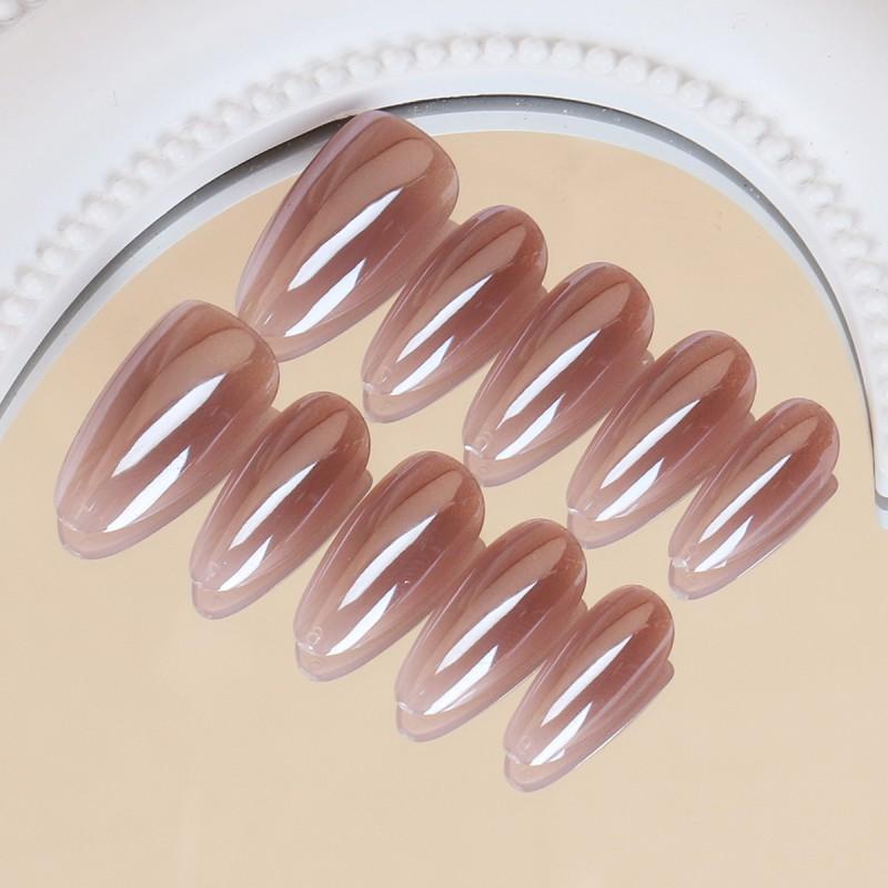 Ins Style Press On Nails Butterfly Pearl Handmade Fake Removable Women