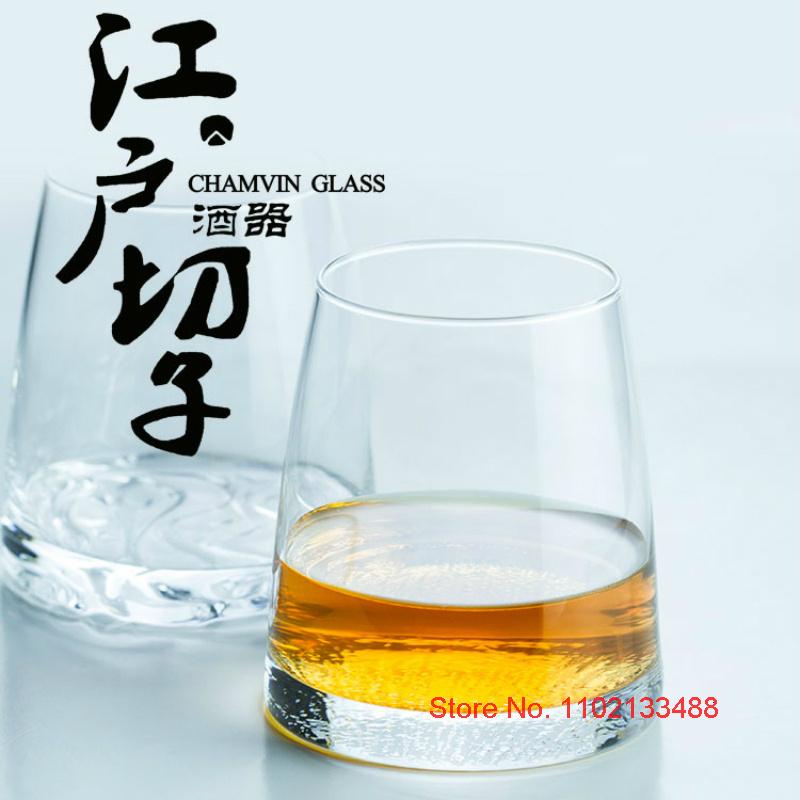 375ml Clear Distant Mountain Whiskey Rock Glass Old Fashioned Kiriko Crystal Wine Glasses Artistic Chivas XO Whisky Tasting Cup