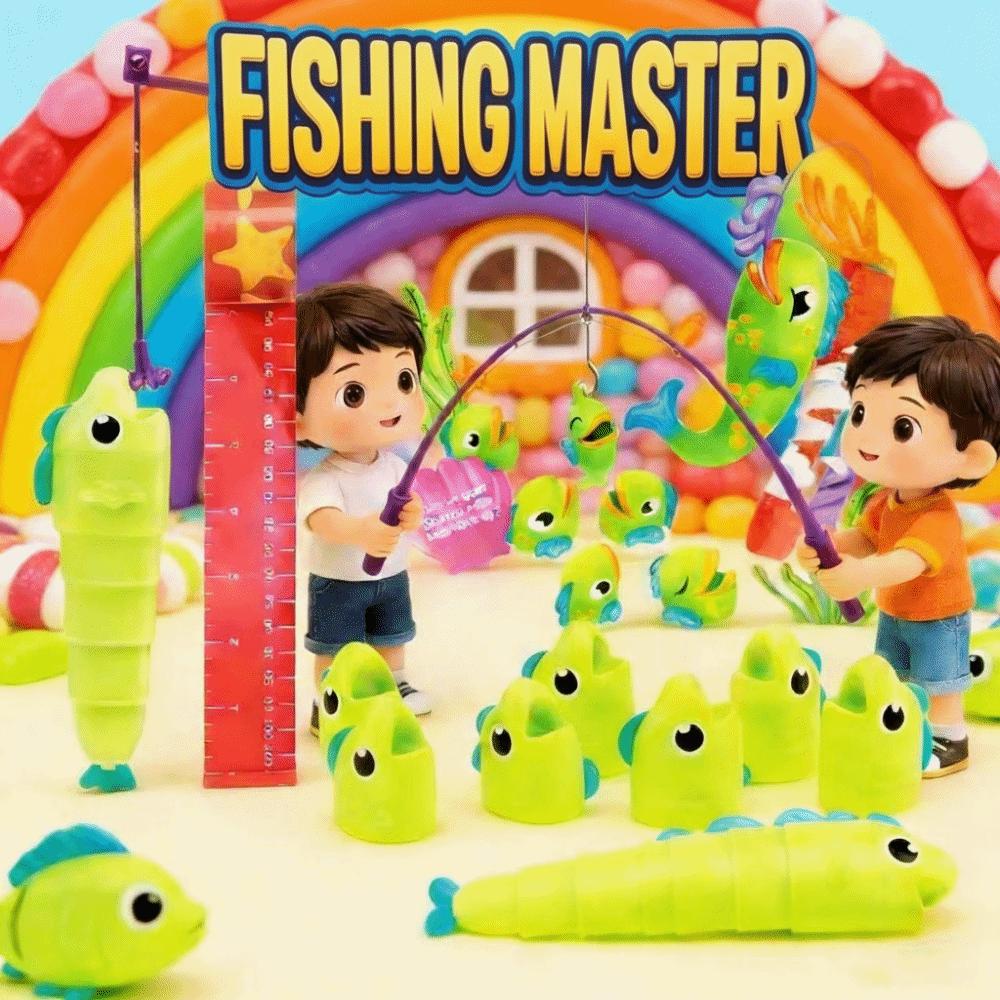 Parent-Child Interactive Retractable Fish Toy Kids Desktop Board Game Hand-Eye Coordination