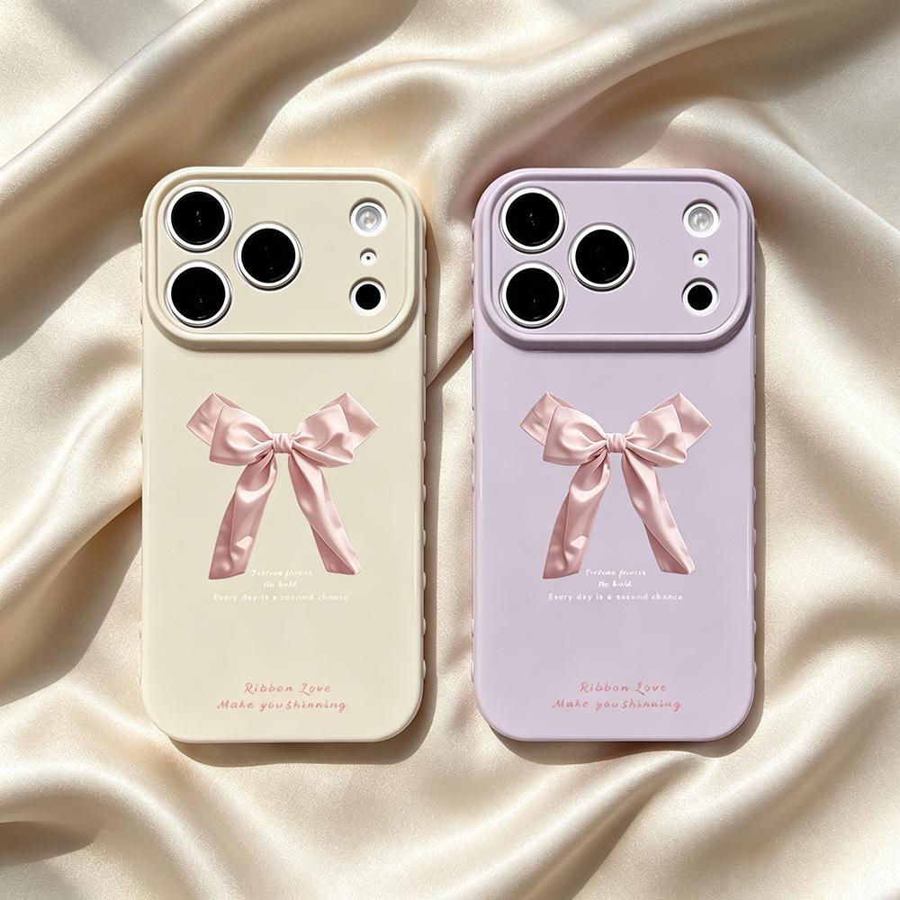 Three-dimensional Bow Is Suitable for Creative iPhone16PRO Anti-drop New 15/17 Mobile Phone Case Apple 16/17PM
