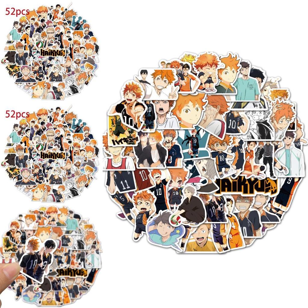Durable Waterproof Haikyuu!! Stickers Ideal For Notebooks And Guitars