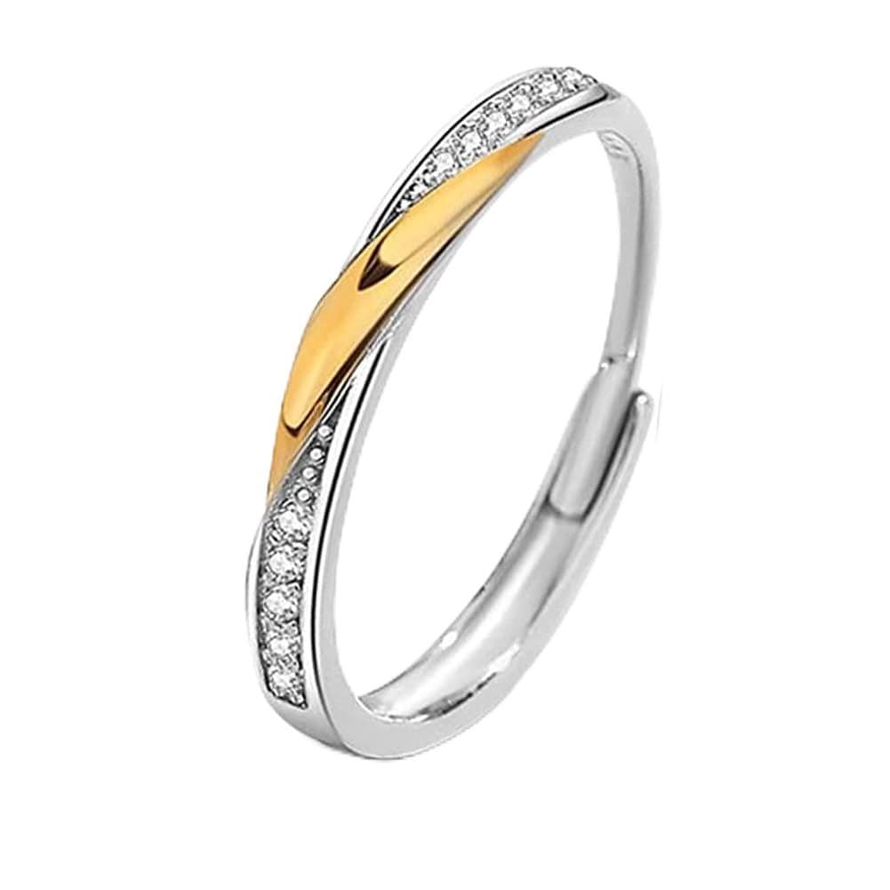 Matching Free Gold Sterling Silver Polished Mobius Sterling Silver Wedding Anniversary Accessory [Rockyu] Rings, Size, & 925, Surface, Ring, 925,