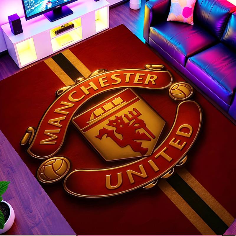 Manchester United F.C Print Rug, Washable Floor Carpet, For Entryway Dorm Laundry Room Office Study, Home Decor Birthday Christmas Gift