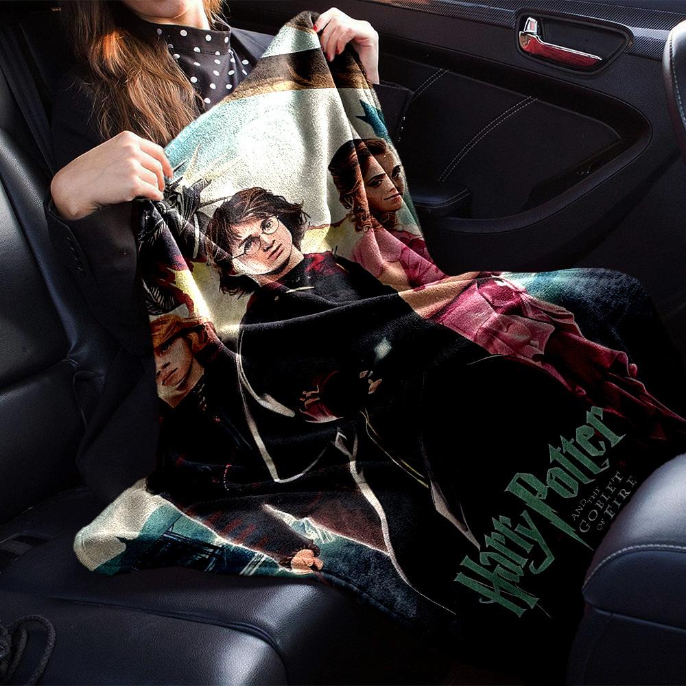 1pc Harry Potter, Goblet of Fire Flannel Blanket Soft Warm Throw for Home, Office, Travel, All-Season Cozy Bedding Gift L1399