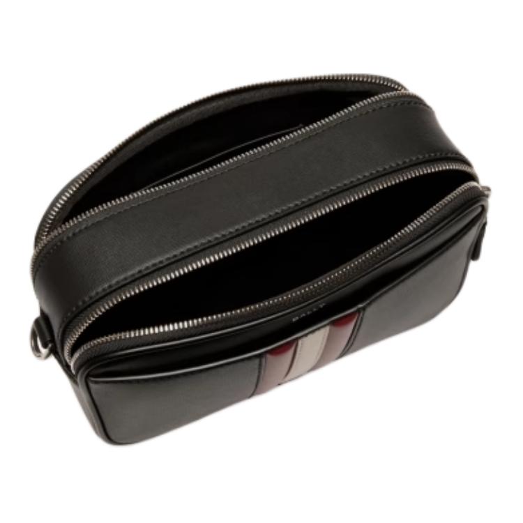 Bally Red And White Striped Zipper Crossbody Bag Men Bags Black 6310495