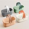 Laundry Basket Hollow Design Portable Handle PP Shampoo Dirty Clothes Organizer for Bathroom