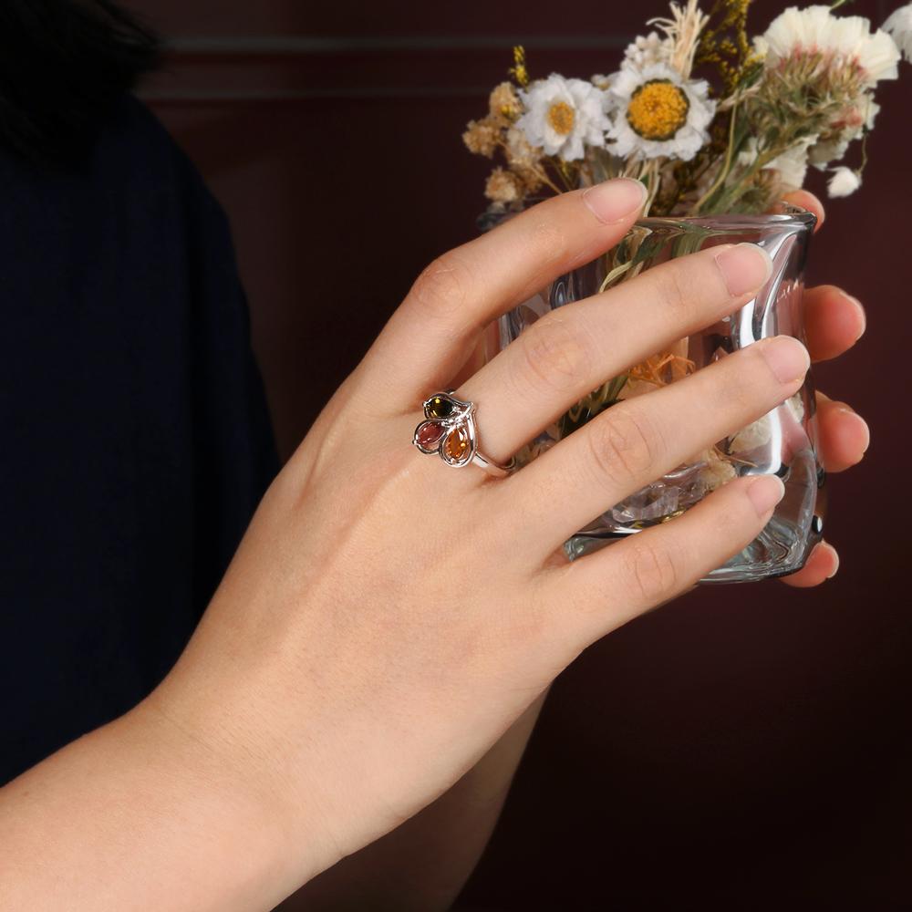 Luxury Precious Natural tourmaline Ring Earrings Jewelry Set 925 Silver Rare Gems fine jewelry Ladies Anniversary & Banquet Gift