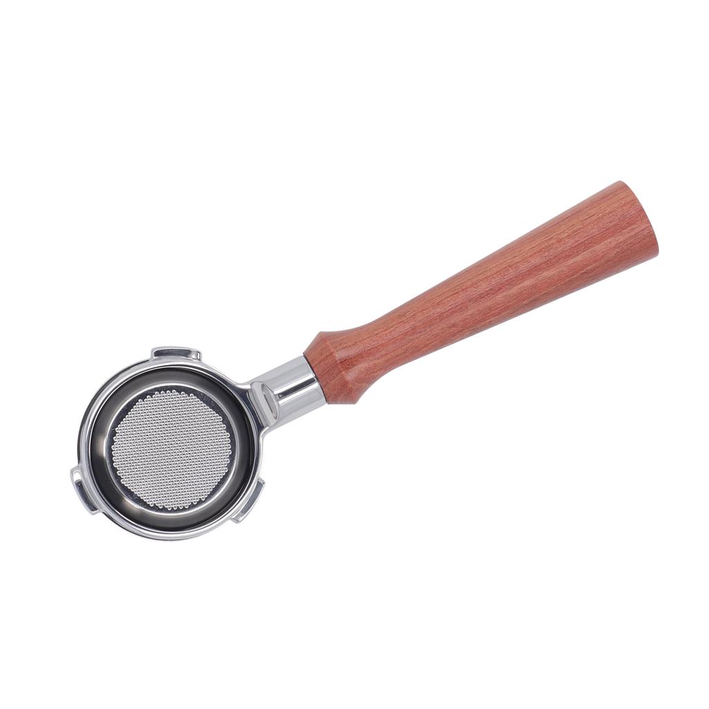 58 mm bottenlös portafilter Trähantag Rostfritt stål Korg Avtagbar 3-öron Kaffeporfiter för Barsetto