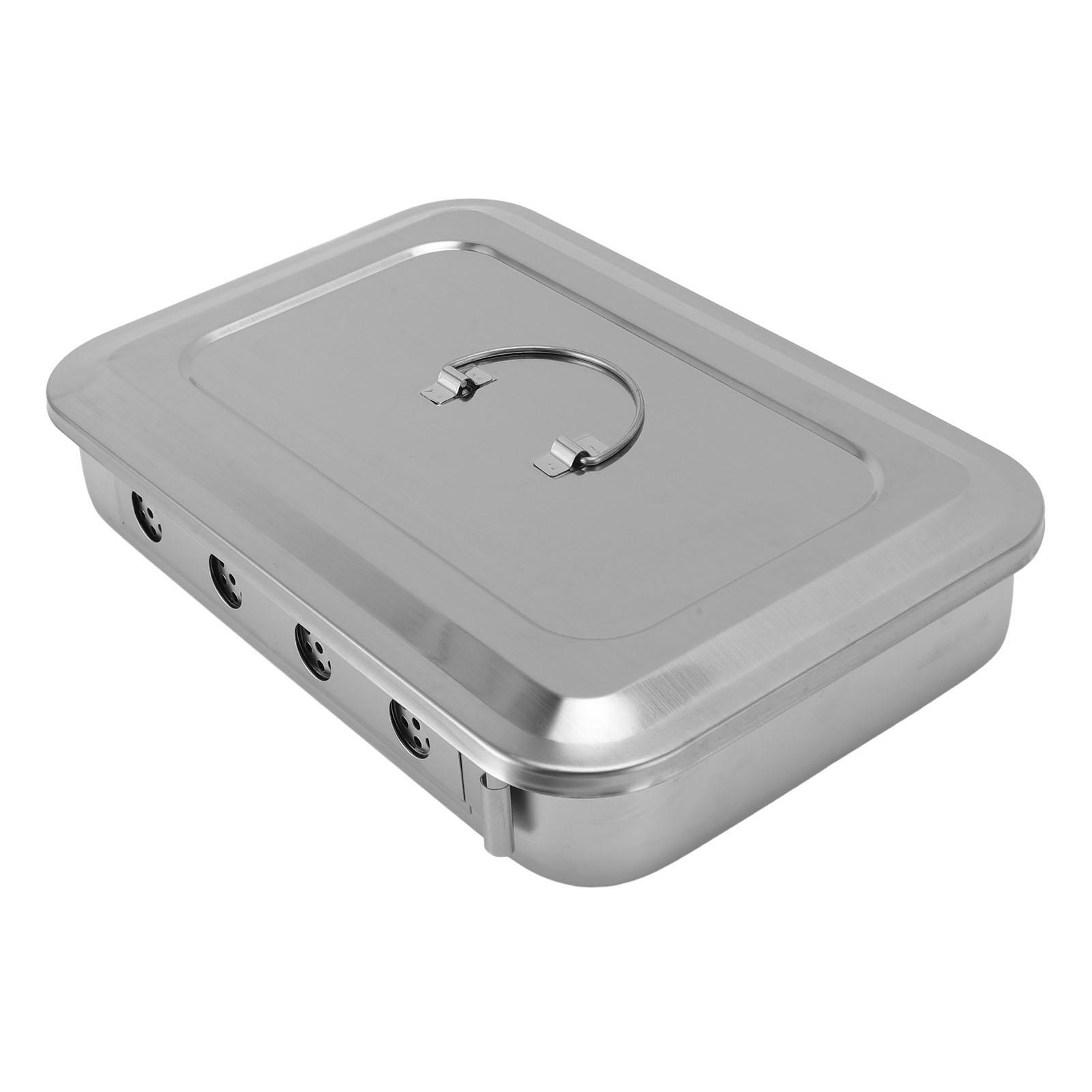 

Органайзер-подставка для инструментов из нержавеющей стали, многофункциональная металлическая коробка с крышкой и ручкой