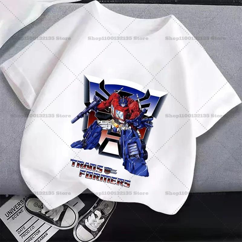 Transformers Kid Clothes Girl Boy Summer TShirt Baby Combination Tees Shirts Kawaii Kid Casual Clothes Girl Boys Harajuku Tops