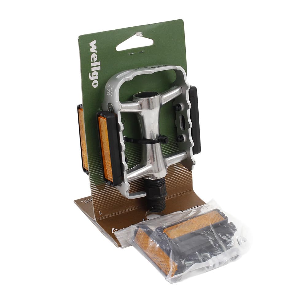 

WELLGO Aluminum Pedals, Thin, Silver, 236g, Road/ATB/MTB, M-21