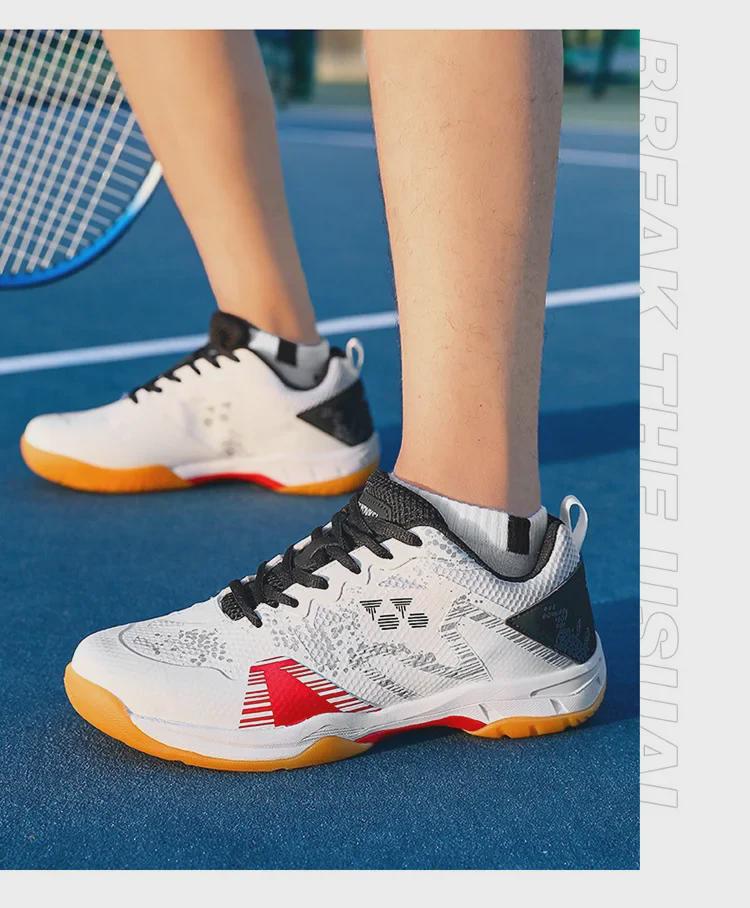 New Cross-Border Badminton Shoes with Cow Tendon Soles, Training Tennis Shoes, Sports Footwear, Student Soccer Shoes