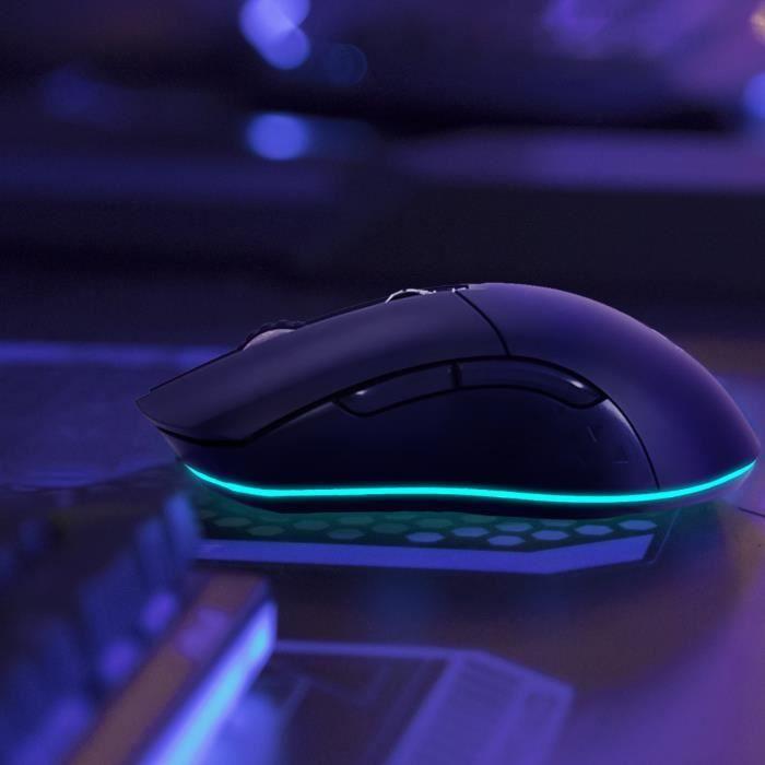 Souris Gamer - KLIM - Blaze - Sans Fil RGB - Rechargeable - 6000 DPI Réglable