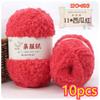 11g Velvet Yarn Plush Yarn For DIY Hand Knitting Crochet Crafts Bag Hat Doll Sweater Wool Soft Thin Colorful Coral Chenille Yarn