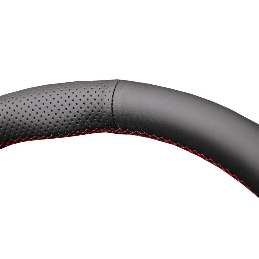 Svart Fauxläder Handstygn Halkfritt Bilrattöverdrag Fläta för Toyota Corolla Yaris Verso sportivo ZZE123 1999-2005