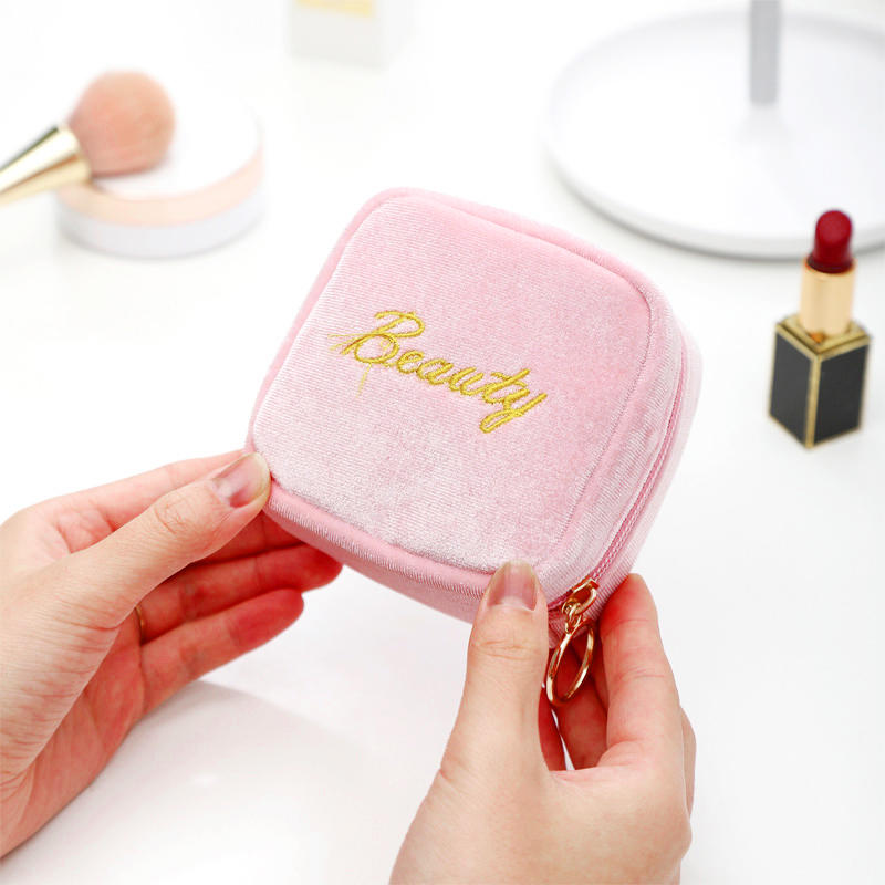 Lipstick Storage Bag Portable Waterproof Makeup Bag Small Handheld Cosmetics Mini Sanitary Pads Change Headphones Eye Drops Case