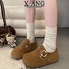 Cowhide version inner height-increasing women's shoes all-inclusive autumn new one-pedal single shoes casual child