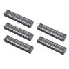 5 Set 10 Position Terminal Block Connector Strip Kit Dual Row Screw Pre Insulated Jumper 15A 600V